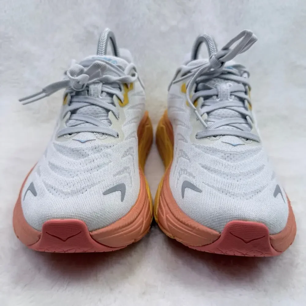 HOKA Arahi 6 Womens Running Shoes Nimbus Cloud Blanc de Blanc Size 7